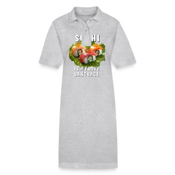 LES SUSHIS SONT MA LANGUE D’AMOUR - Robe polo bio PAIGER Stanley/Stella Femme - noir - Devant
