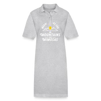 Mornings are for Mountains and mimosas Hiking - Stanley/Stella PAIGER Organic Women’s Polo Dress - black - Front