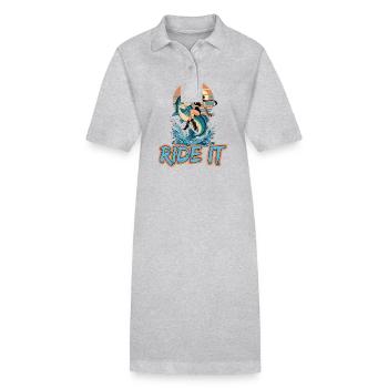 Ride It Angeln Fischer Abenteuer - Stanley/Stella Frauen Bio-Polokleid PAIGER - Schwarz - Vorne