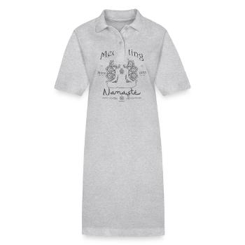 Méditer depuis 1983 - 42 ans de - Robe polo bio PAIGER Stanley/Stella Femme - noir - Devant