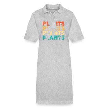 Amoureux des plantes jardinage rétro - Robe polo bio PAIGER Stanley/Stella Femme - noir - Devant