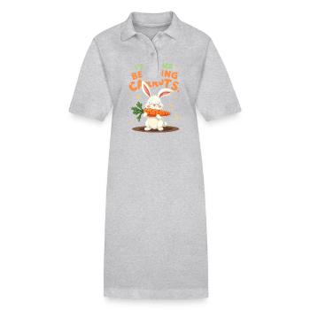 Lapin Conception d’animaux sarcastiques - Robe polo bio PAIGER Stanley/Stella Femme - noir - Devant