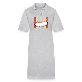 Amateur de hot-dogs design rétro - Robe polo bio PAIGER Stanley/Stella Femme - noir - Devant