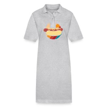 Amateur de hot-dogs style rétro - Robe polo bio PAIGER Stanley/Stella Femme - noir - Devant