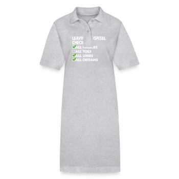 Krankenhaus Checkliste Lustig Genesung Humor - Stanley/Stella Frauen Bio-Polokleid PAIGER - Schwarz - Vorne
