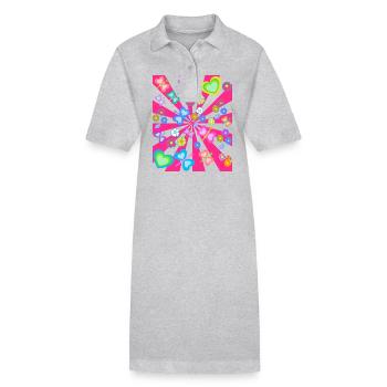 Printemps Eté Enfants Enfant Rétro Vintage Années 80 - Robe polo bio PAIGER Stanley/Stella Femme - noir - Devant