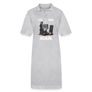 Homeoffice Katze - Stanley/Stella Frauen Bio-Polokleid PAIGER - Schwarz - Vorne