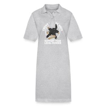 Les corbeaux avant les frères soutiennent votre troupeau local - Robe polo bio PAIGER Stanley/Stella Femme - noir - Devant