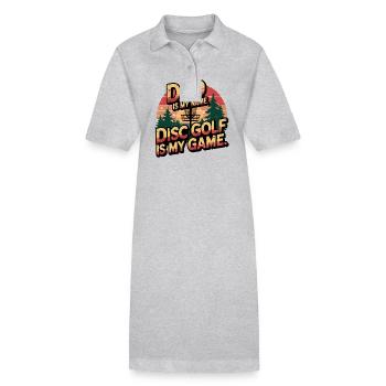 Papa est mon nom Le disc golf est mon jeu Design rétro - Robe polo bio PAIGER Stanley/Stella Femme - noir - Devant
