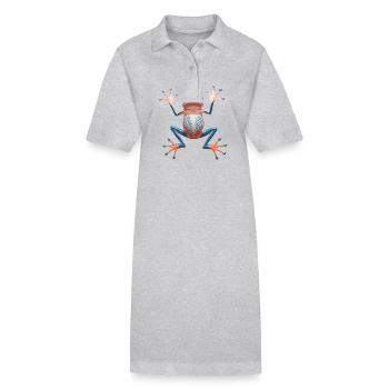 Des œuvres d’art fascinantes sur les grenouilles pour les amoureux de la nature - Robe polo bio PAIGER Stanley/Stella Femme - noir - Devant