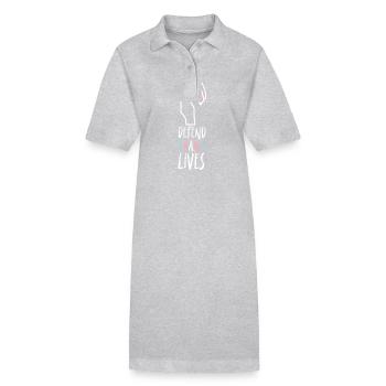 Transgender Trans LGBT Pride - Stanley/Stella PAIGER Organic Women’s Polo Dress - black - Front