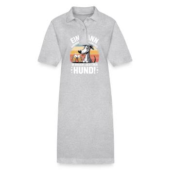 Funny Man Chien Bière - Robe polo bio PAIGER Stanley/Stella Femme - noir - Devant