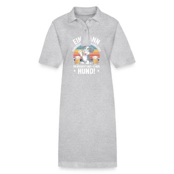 Homme Chien Bière - Robe polo bio PAIGER Stanley/Stella Femme - noir - Devant