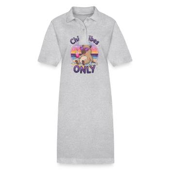 Chill Vibes Only Summer Beach Getaway - Stanley/Stella PAIGER Organic Women’s Polo Dress - black - Front