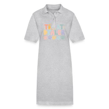 Treat Dealer Pfoten Pastell Farben - Stanley/Stella Frauen Bio-Polokleid PAIGER - Schwarz - Vorne