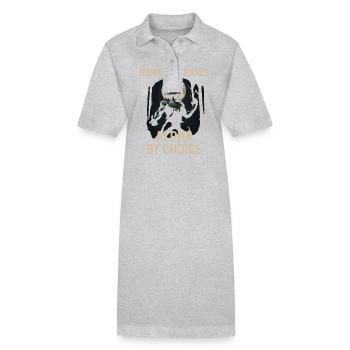 Human by chance Alpha of your choice - Stanley/Stella PAIGER Organic Women’s Polo Dress - black - Front
