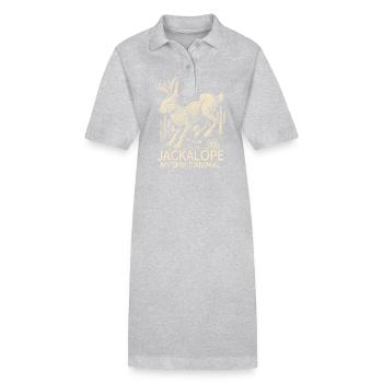 Jackalope My Spirit Animal - Stanley/Stella PAIGER Organic Women’s Polo Dress - black - Front
