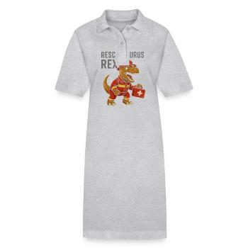 Rescuesaurus Rettungskraft Dinosaurier - Stanley/Stella Frauen Bio-Polokleid PAIGER - Schwarz - Vorne