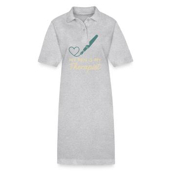 Gratitude Practice Journal Lover Emotional - Stanley/Stella PAIGER Organic Women’s Polo Dress - black - Front