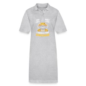Bearded Dragon Reptile Lover Lizard Pet - Stanley/Stella PAIGER Organic Women’s Polo Dress - black - Front