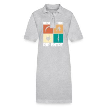 Diving diving board - Stanley/Stella PAIGER Organic Women’s Polo Dress - black - Front