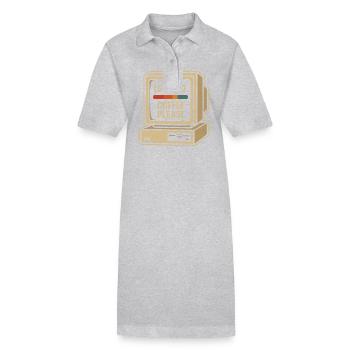 Loading Coffee Please Retro Computer - Stanley/Stella Frauen Bio-Polokleid PAIGER - Schwarz - Vorne