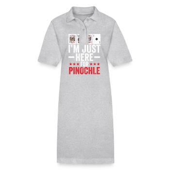 I'm Juist Here For The Pinochle - Stanley/Stella PAIGER Organic Women’s Polo Dress - black - Front