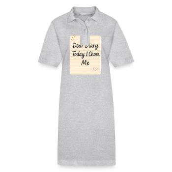 Gratitude Practice Journal Lover Emotional - Stanley/Stella PAIGER Organic Women’s Polo Dress - black - Front