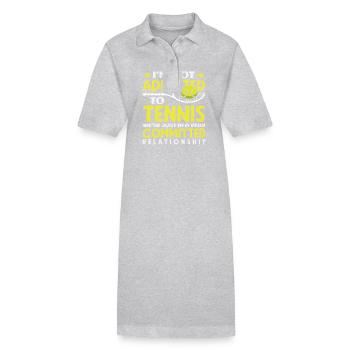 Joueur de tennis : Pas accro, juste dévoué - Robe polo bio PAIGER Stanley/Stella Femme - noir - Devant