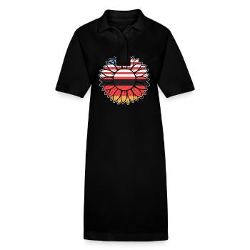 American German - Stanley/Stella PAIGER Organic Women’s Polo Dress - black - Front