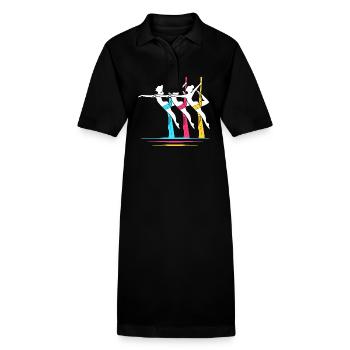Aerial Yoga Air Yoga - Stanley/Stella PAIGER Organic Women’s Polo Dress - black - Front