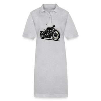 Graphique de moto, Vintage - Robe polo bio PAIGER Stanley/Stella Femme - noir - Devant