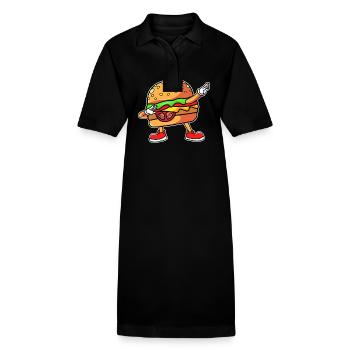 Cheeseburger - Stanley/Stella Frauen Bio-Polokleid PAIGER - Schwarz - Vorne