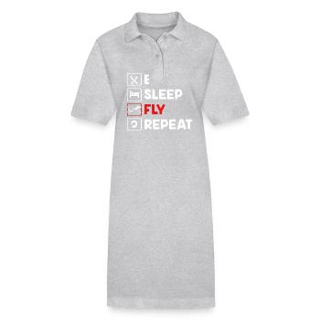 Air traffic controller - Stanley/Stella PAIGER Organic Women’s Polo Dress - black - Front