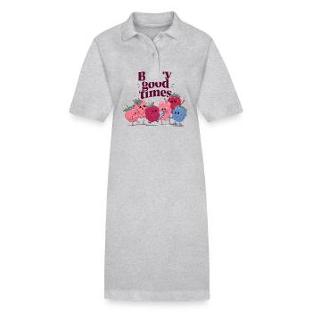Berry Good Times Beeren Rote Früchte - Stanley/Stella Frauen Bio-Polokleid PAIGER - Schwarz - Vorne