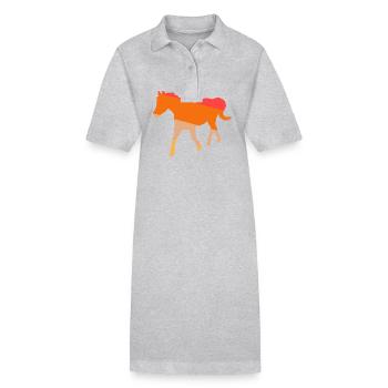 Monter à cheval - Robe polo bio PAIGER Stanley/Stella Femme - noir - Devant