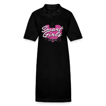 Les filles intelligentes ouvrent la voie à la conception du cœur - Robe polo bio PAIGER Stanley/Stella Femme - noir - Devant