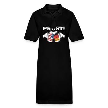 Amerikanisch Deutsch - Stanley/Stella Frauen Bio-Polokleid PAIGER - Schwarz - Vorne
