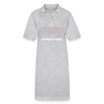 Hippopotamus - Stanley/Stella PAIGER Organic Women’s Polo Dress - black - Front