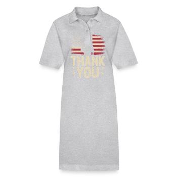 Soldat militaire vétéran - Robe polo bio PAIGER Stanley/Stella Femme - noir - Devant