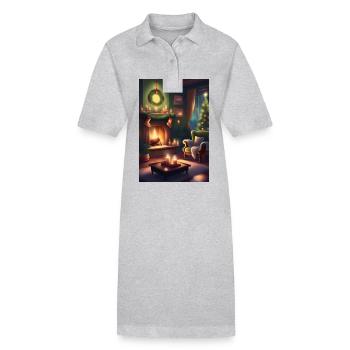 Grünes Weihnachtshaus - Stanley/Stella Frauen Bio-Polokleid PAIGER - Schwarz - Vorne