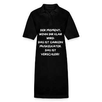 DER MOMENT WENN DIR KLAR WIRD, DASS DU ALT WIRST! - Stanley/Stella Frauen Bio-Polokleid PAIGER - Schwarz - Vorne