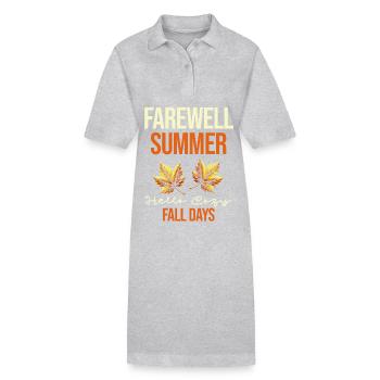 Farewell Summer Hello Cozy Autumn Days Hugged - Stanley/Stella PAIGER Organic Women’s Polo Dress - black - Front