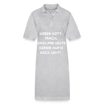 LIEBER GOTT MACH DASS MICH HEUTE KEINER NERVT - Stanley/Stella Frauen Bio-Polokleid PAIGER - Schwarz - Vorne