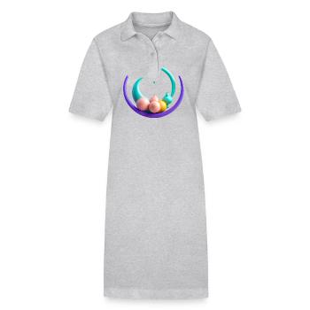 Ramadan Gift Eid Mubarak Islam Allah Muslim - Stanley/Stella PAIGER Organic Women’s Polo Dress - black - Front