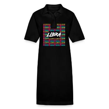 Zodiac sign Libra - Stanley/Stella PAIGER Organic Women’s Polo Dress - black - Front