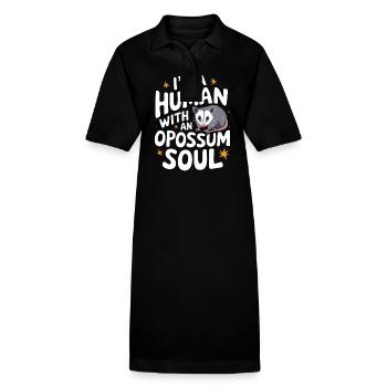 Opossum Possum Animal - Stanley/Stella PAIGER Organic Women’s Polo Dress - black - Front