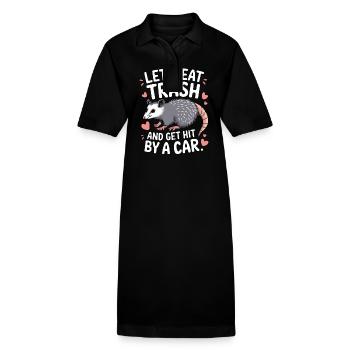Opossum Possum Animal - Stanley/Stella PAIGER Organic Women’s Polo Dress - black - Front
