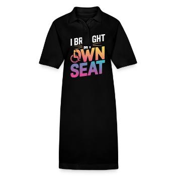 Wheelchair Wheelchair Disabled Humor - Stanley/Stella PAIGER Organic Women’s Polo Dress - black - Front
