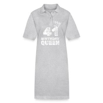 Geburtstag 41 - Stanley/Stella Frauen Bio-Polokleid PAIGER - Schwarz - Vorne